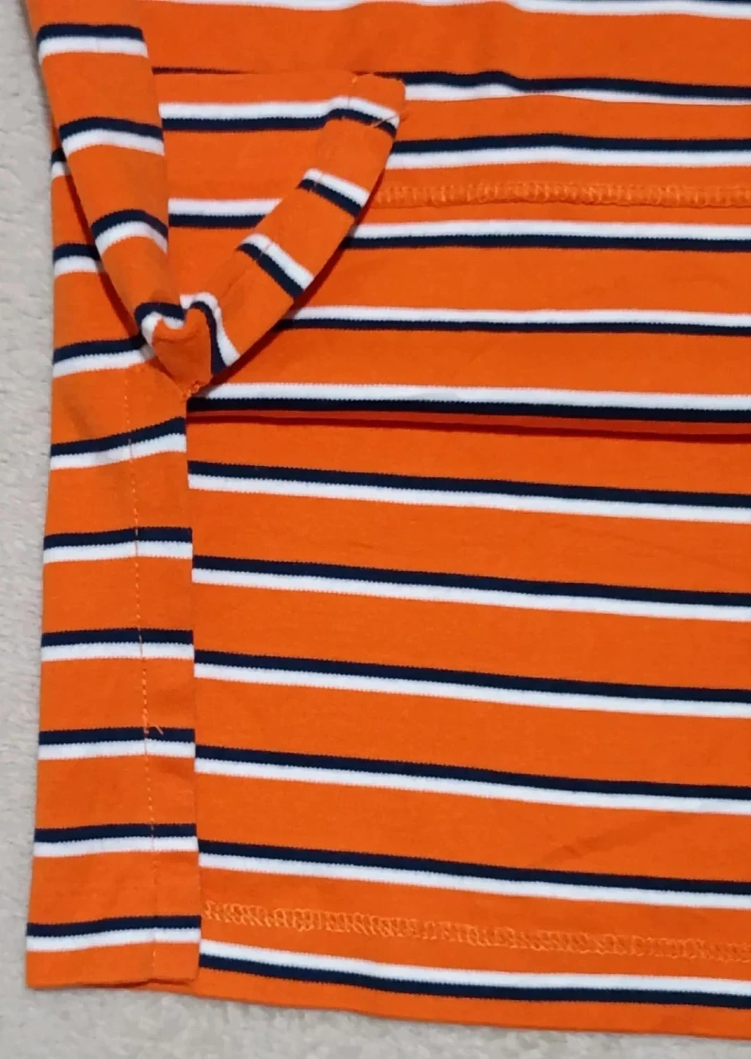Polo Ralph Lauren Pima Soft Touch orange Rayures bleu blanc Taille XL – photo 11
